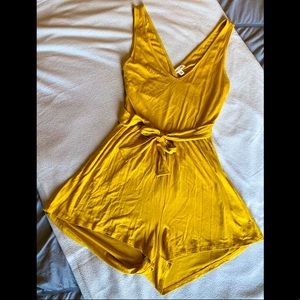 SOLD - Mustard Yellow Romper